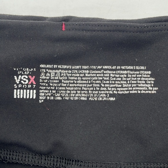 Victoria's Secret VSX Sport Black Leggings Rainbow High Rise Logo Gym Small - Picture 7 of 9